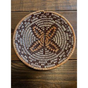 Treasure craft ceramic American made pottery basket bowl